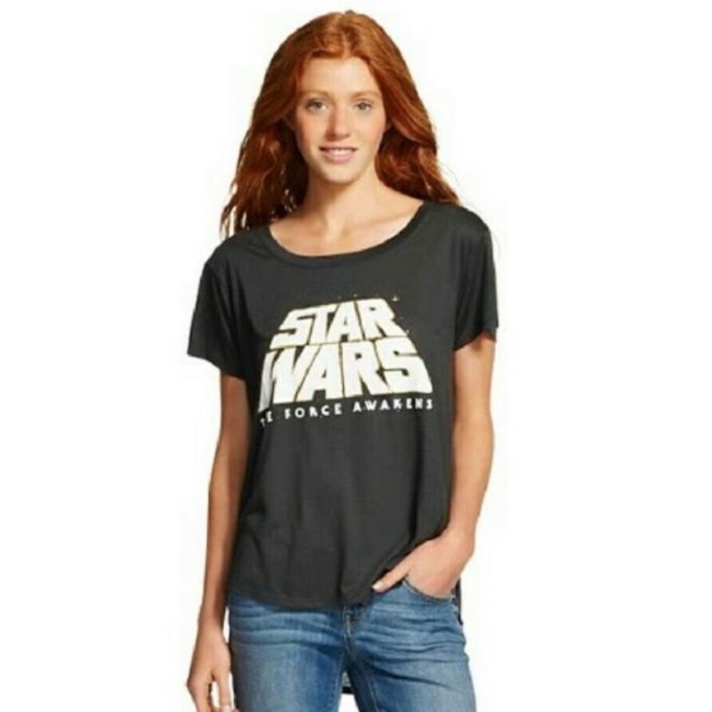 Star Wars The Force Awakens Black Tee Shirt XS Short Sleeve